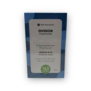 Think Tank Scholar Division 162 Flash Cards Educational Math Practice